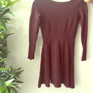 Deep red skater dress